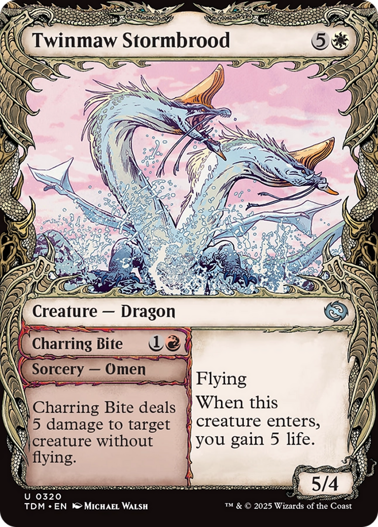 Twinmaw Stormbrood (Showcase) (TDM-320)  Foil - Tarkir: Dragonstorm: (Showcase)