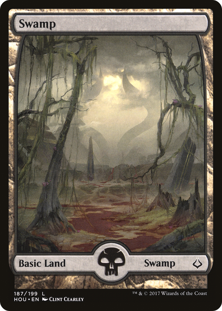 Swamp (187) - Full Art (HOU-187) - Hour of Devastation Foil