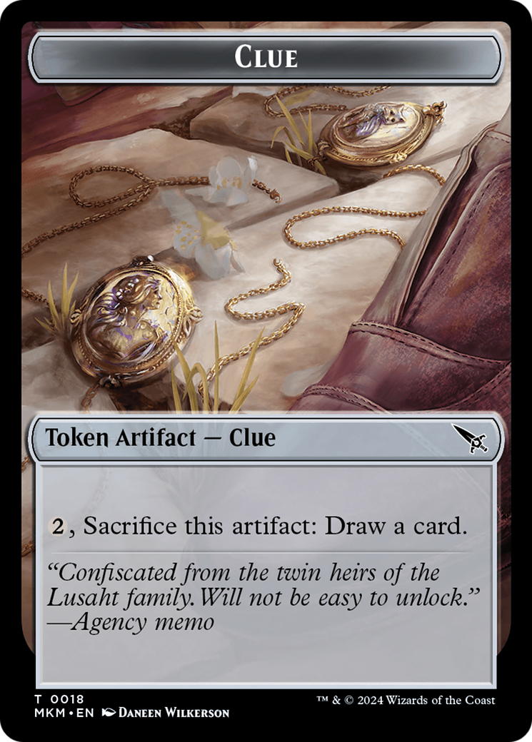 Clue (TMKM-018)  Foil - Murders at Karlov Manor Tokens