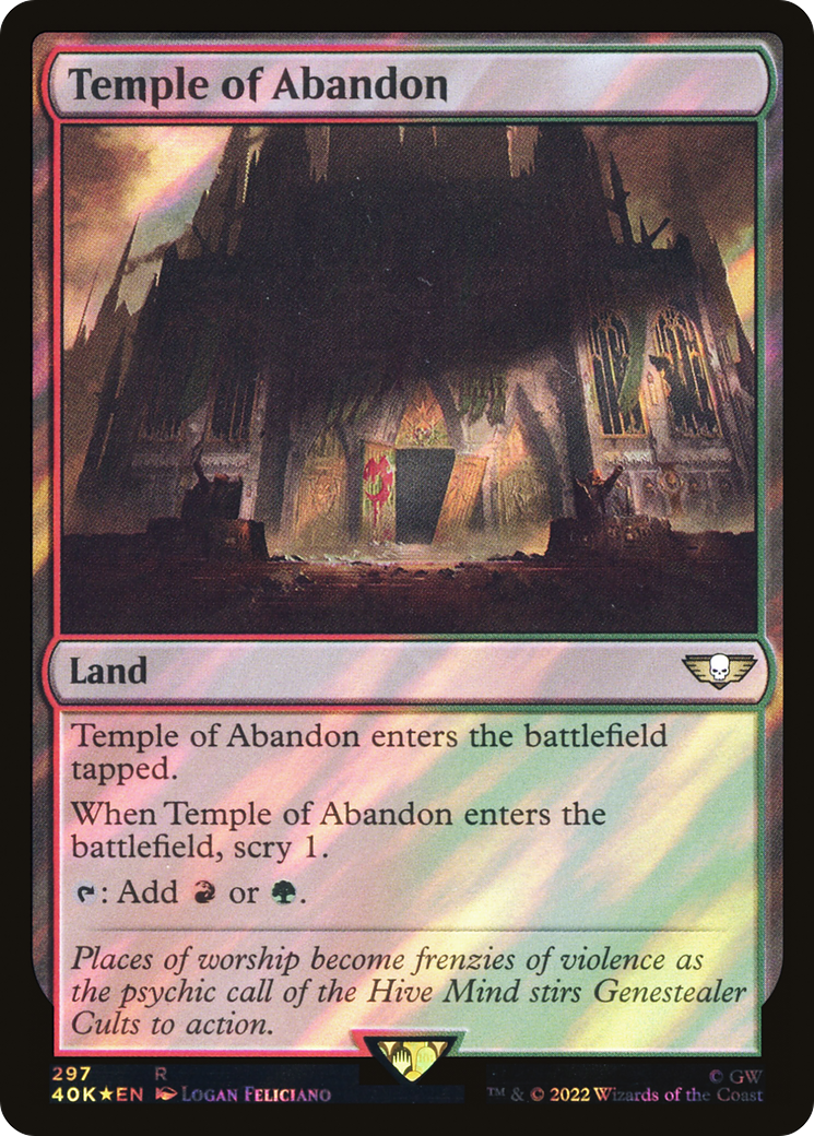 Temple of Abandon (Surge Foil) (40K-297)  Foil - Warhammer 40,000 Commander
