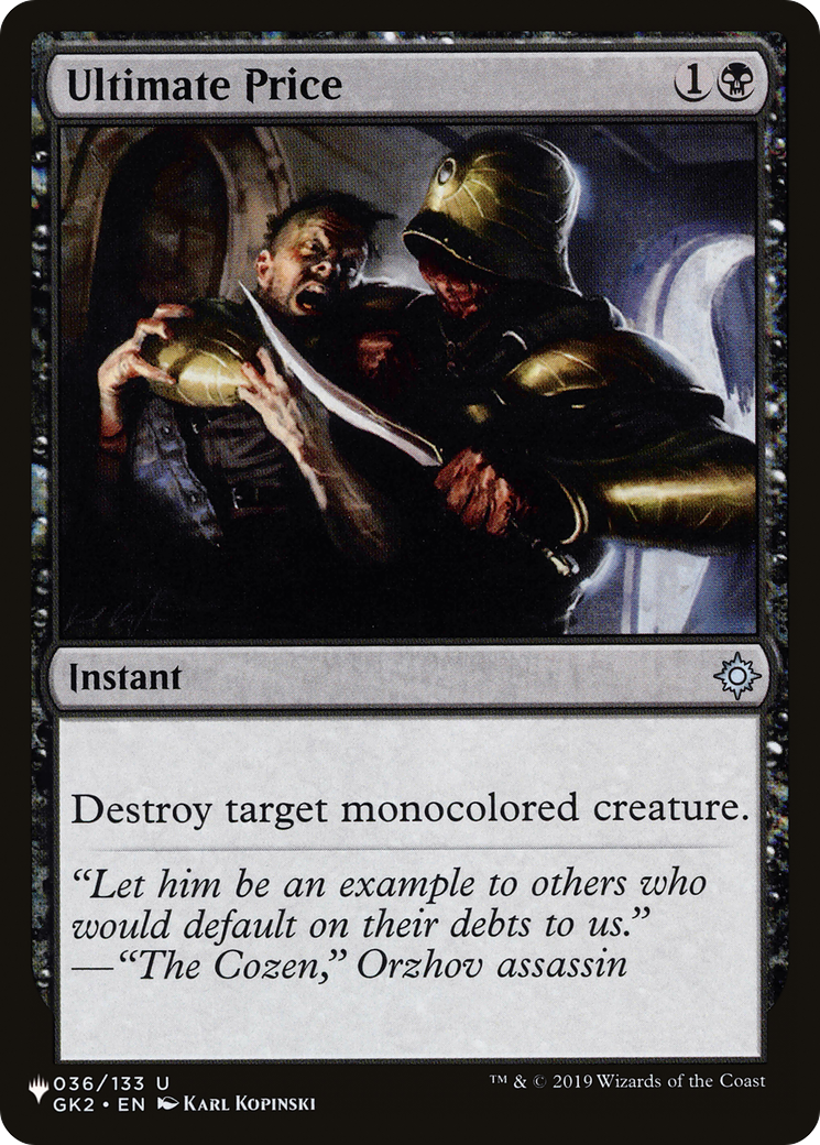 Ultimate Price (LIST-GK2-36)  - The List