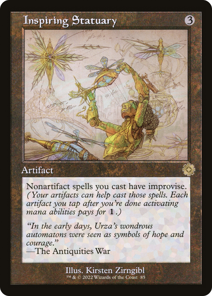 Inspiring Statuary (Schematic) (BRR-085)  Foil - The Brothers' War Retro Artifacts