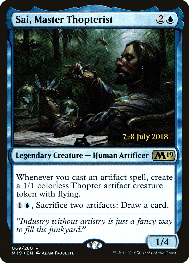 Sai, Master Thopterist (PRE-69S) - Core Set 2019 Promos Foil