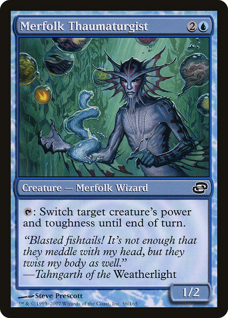 Merfolk Thaumaturgist (PLC-056)  Foil - Planar Chaos: (colorshifted)