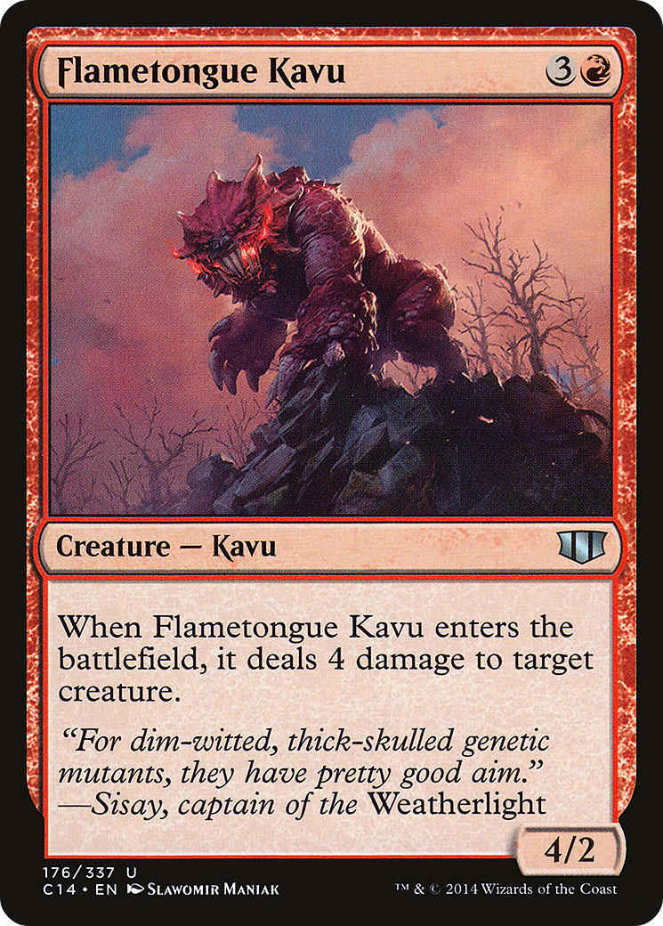 Flametongue Kavu (C14-176)  - Commander 2014