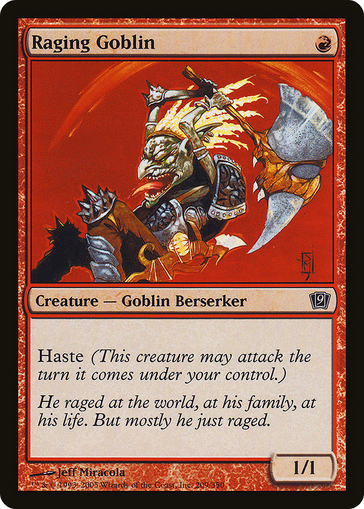 Raging Goblin (9ED-209★) - Ninth Edition Foil