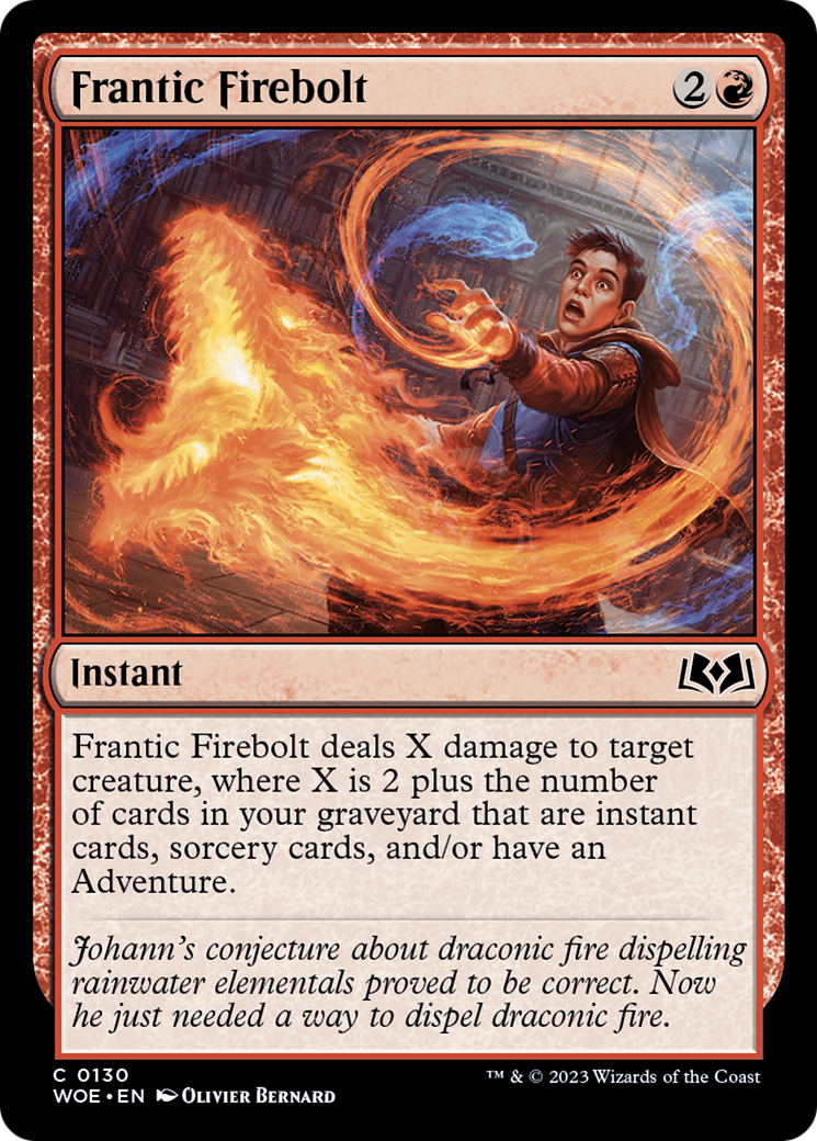 Frantic Firebolt (WOE-130)  Foil - Wilds of Eldraine