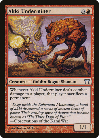 Akki Underminer (CHK-155)  Foil - Champions of Kamigawa