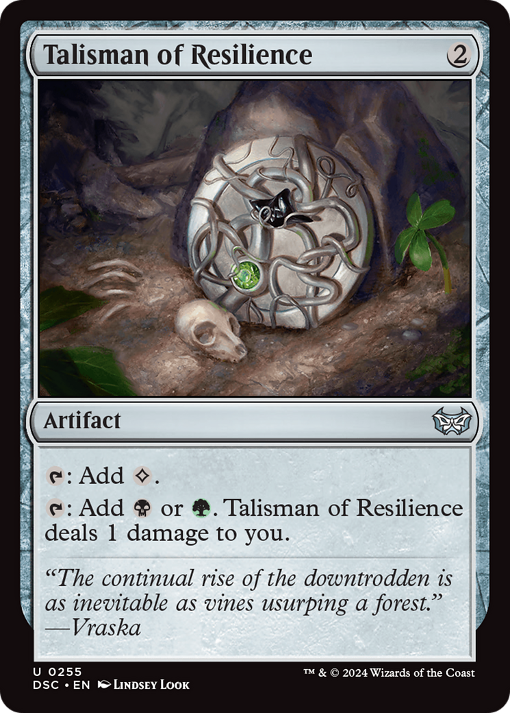 Talisman of Resilience (DSC-255)  - Duskmourn: House of Horror Commander