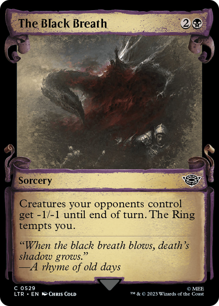 The Black Breath (Showcase Scrolls) (LTR-529)  Foil - The Lord of the Rings: Tales of Middle-earth: (Showcase)