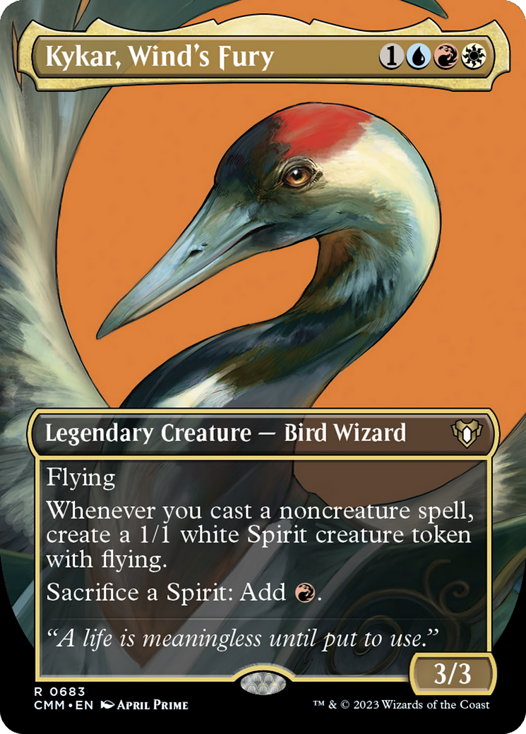 Kykar, Wind's Fury (Borderless) (CMM-683)  Foil - Commander Masters
