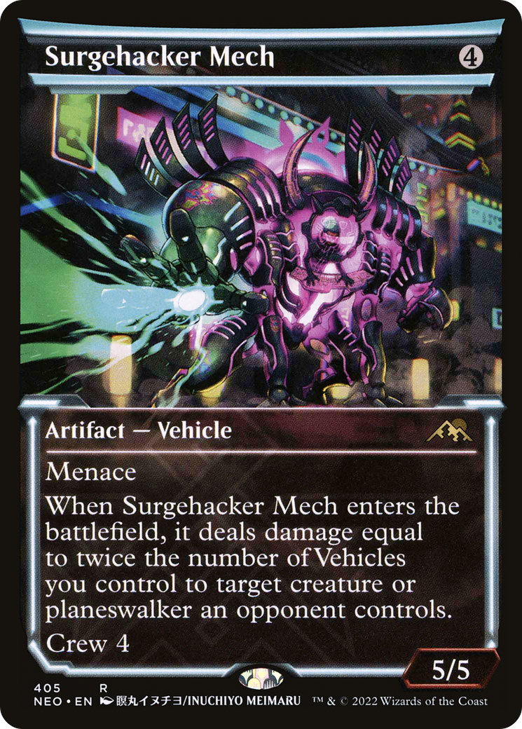 Surgehacker Mech (Showcase) (NEO-405)  - Kamigawa: Neon Dynasty: (Showcase)