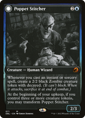 Poppet Stitcher (DBL-071)  - Innistrad: Double Feature: (Double Faced Transform)