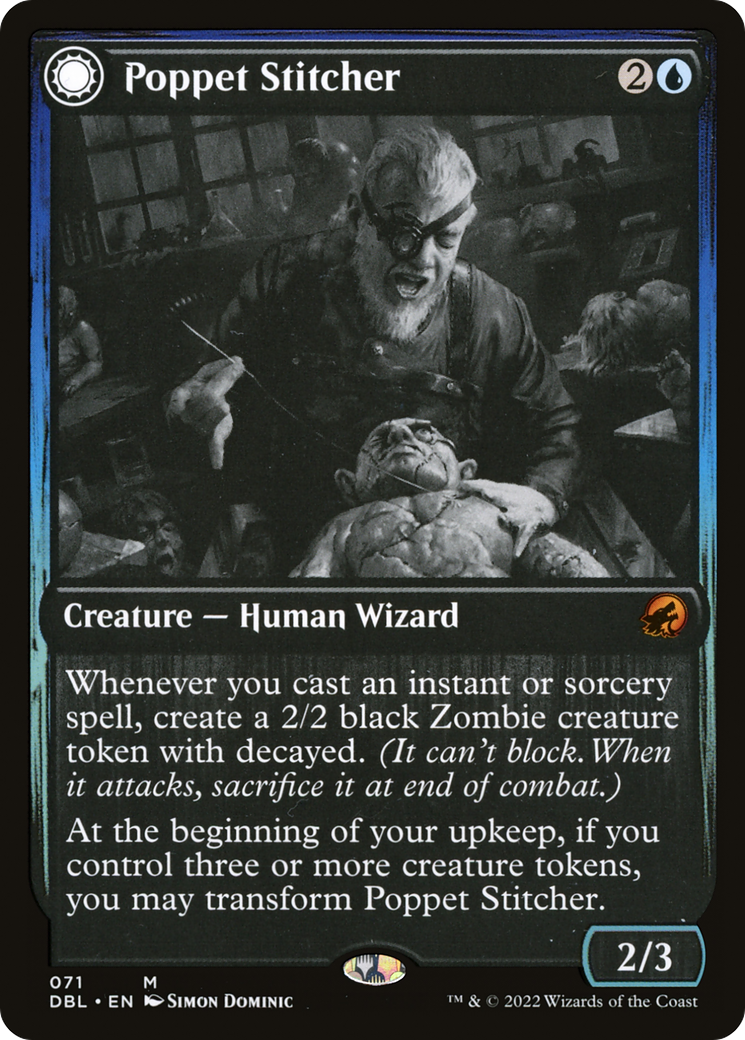 Poppet Stitcher (DBL-071)  - Innistrad: Double Feature: (Double Faced Transform)