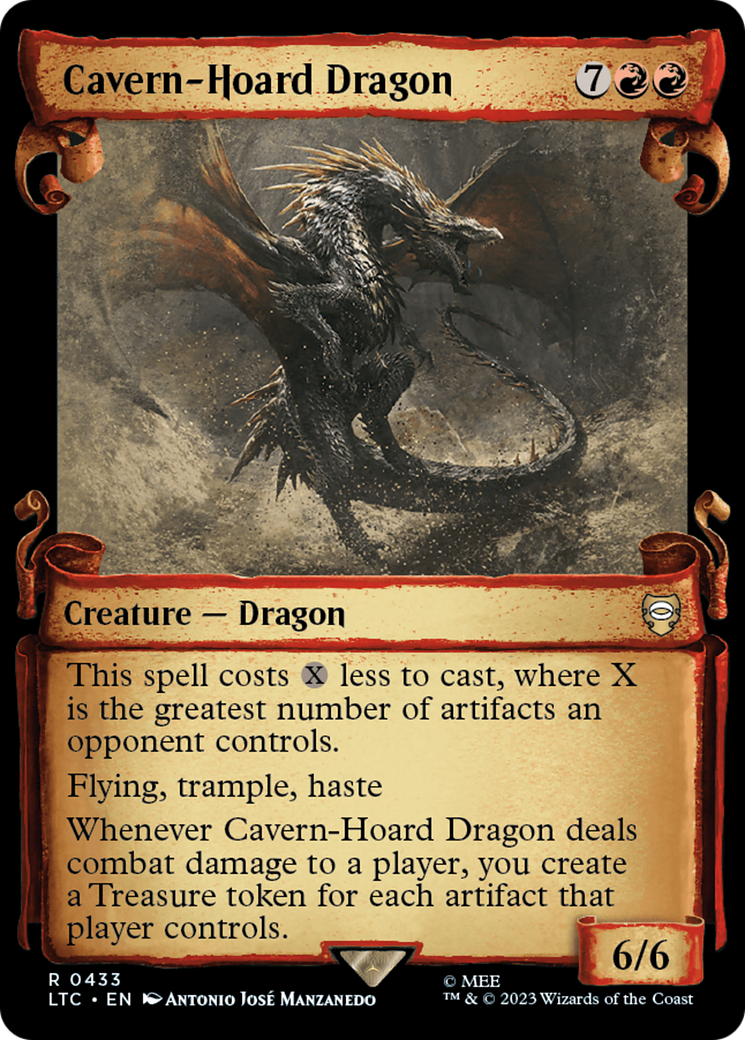 Cavern-Hoard Dragon (Showcase Scrolls) (LTC-433)  Foil - Tales of Middle-earth Commander: (Showcase)