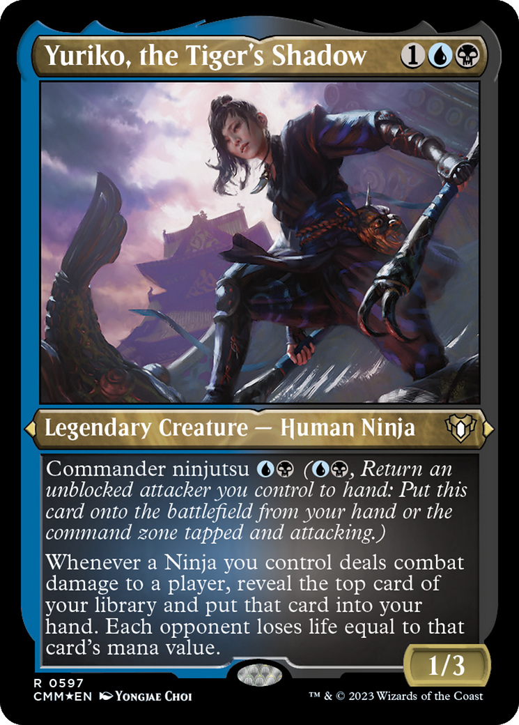 Yuriko, the Tiger's Shadow (CMM-597)  Etched Foil - Commander Masters