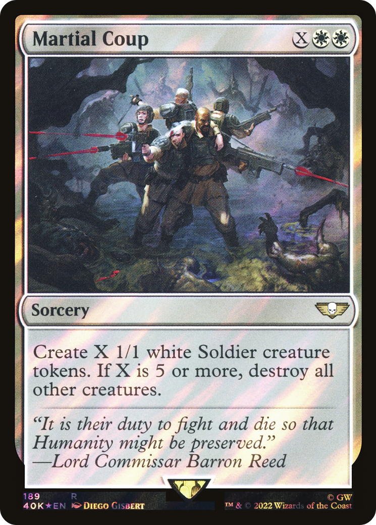 Martial Coup (Surge Foil) (40K-189) - Warhammer 40,000 Commander Foil