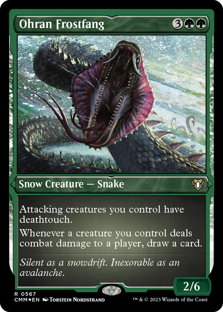 Ohran Frostfang (CMM-567)  Etched Foil - Commander Masters: (snow)