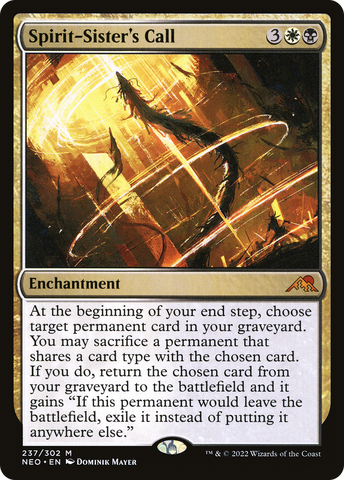 Spirit-Sister's Call (NEO-237)  Foil - Kamigawa: Neon Dynasty