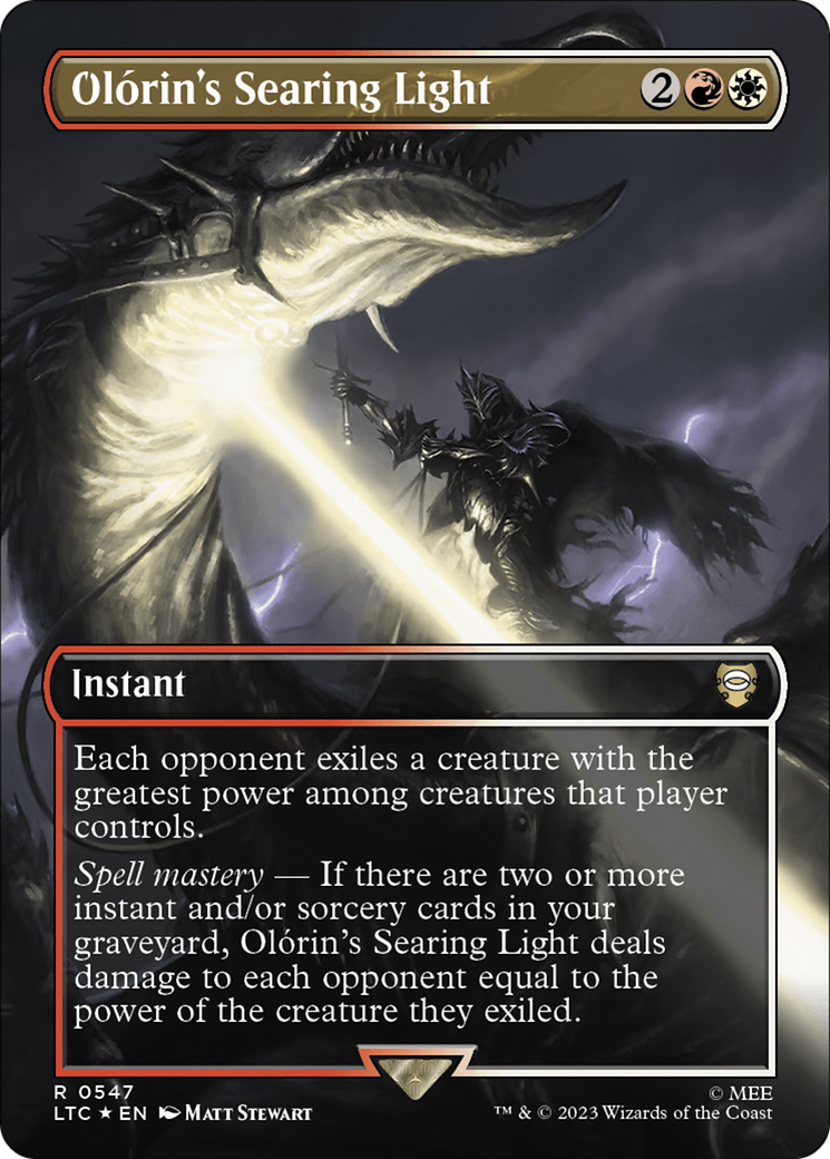 Olorin's Searing Light (Borderless) (Surge Foil) (LTC-547)  Foil - Tales of Middle-earth Commander