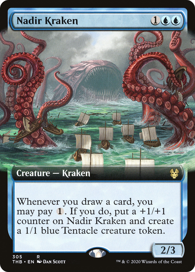 Nadir Kraken (Extended Art) (THB-305)  - Theros Beyond Death: (Extended Art)