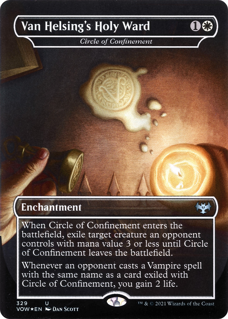 Van Helsing's Holy Ward - Circle of Confinement (VOW-329)  - Innistrad: Crimson Vow / Van Helsing's Holy Ward (Borderless)