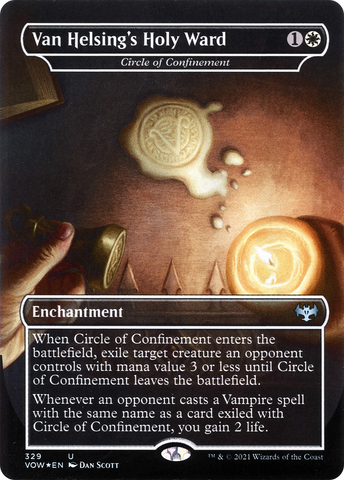 Van Helsing's Holy Ward - Circle of Confinement (VOW-329)  - Innistrad: Crimson Vow / Van Helsing's Holy Ward (Borderless)