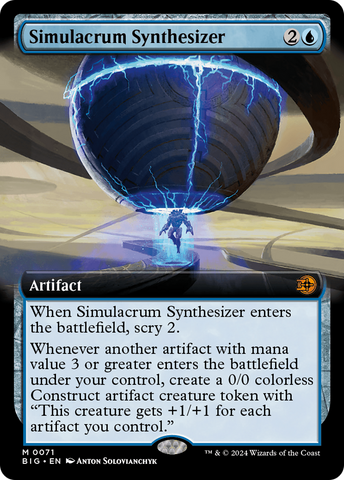 Simulacrum Synthesizer (Extended Art) (BIG-071)  Foil - The Big Score: (Extended Art)