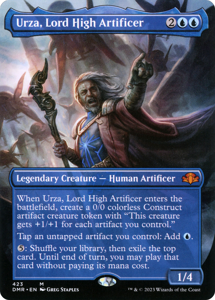 Urza, Lord High Artificer (Borderless) (DMR-423)  - Dominaria Remastered