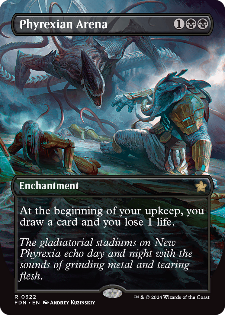 Phyrexian Arena (FDN-322)  Foil - Foundations: (enchantment) (Borderless)