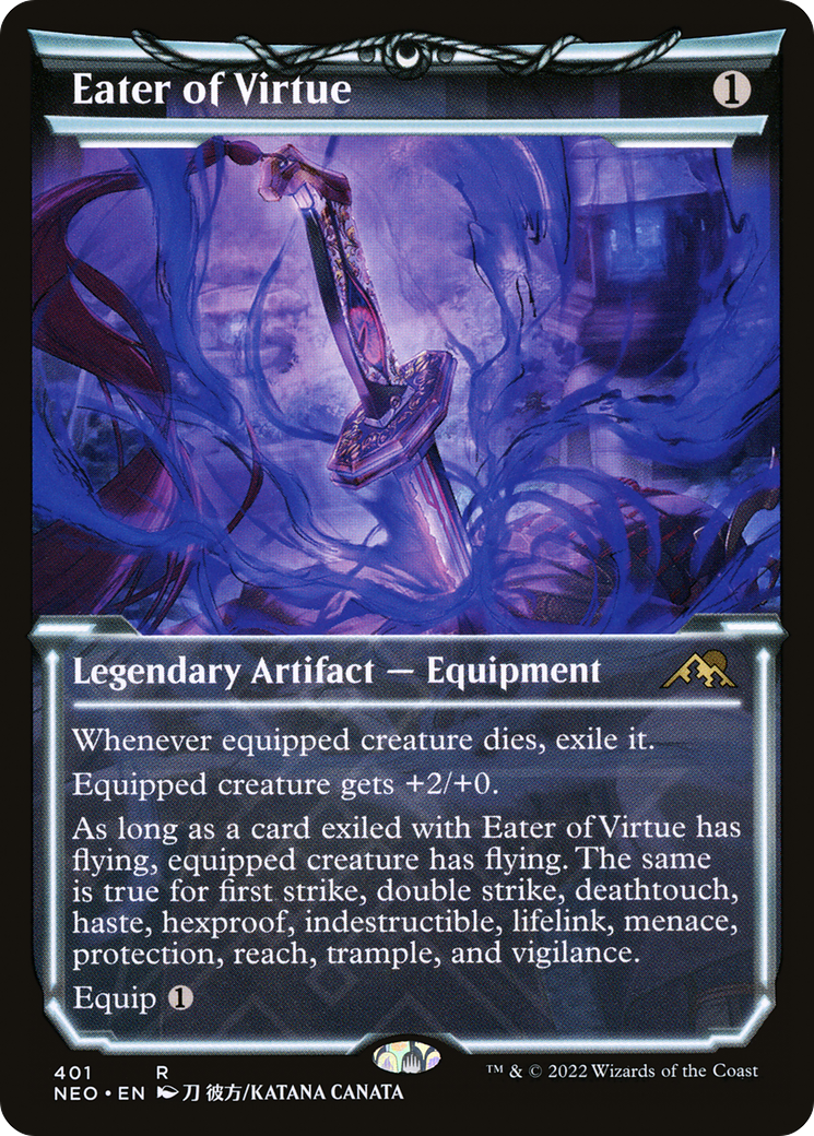 Eater of Virtue (Showcase) (NEO-401)  - Kamigawa: Neon Dynasty: (Showcase)