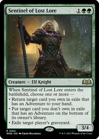 Sentinel of Lost Lore (WOE-184)  Foil - Wilds of Eldraine