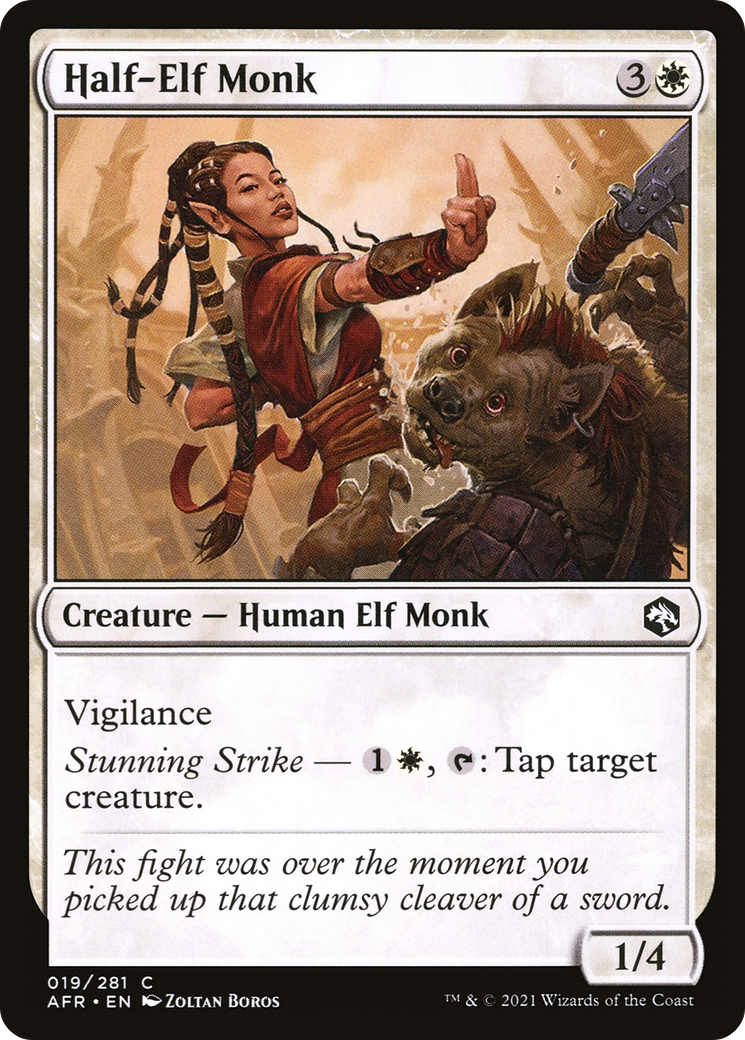 Half-Elf Monk (AFR-019)  Foil - Adventures in the Forgotten Realms