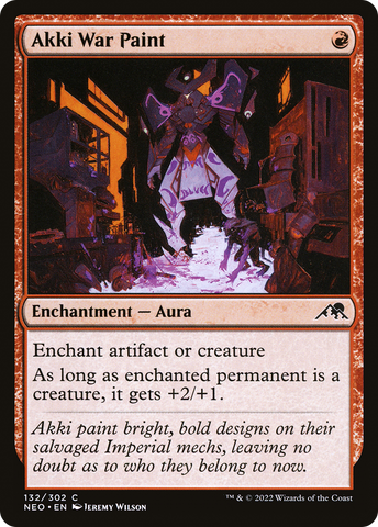 Akki War Paint (NEO-132)  Foil - Kamigawa: Neon Dynasty