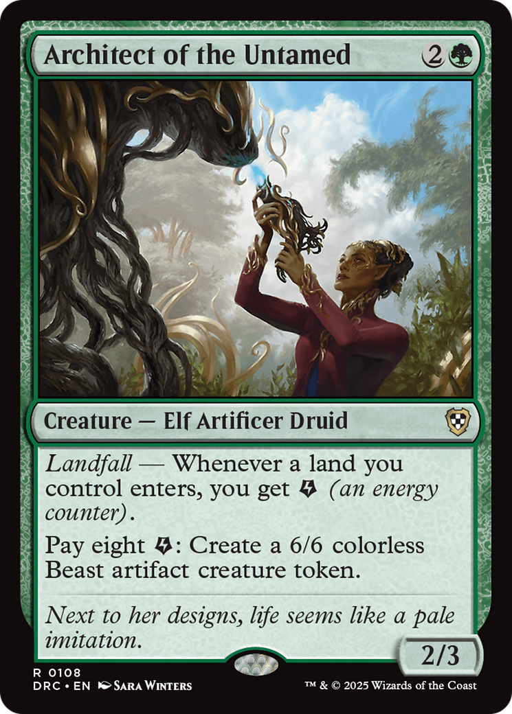 Architect of the Untamed (DRC-108)  - Commander: Aetherdrift