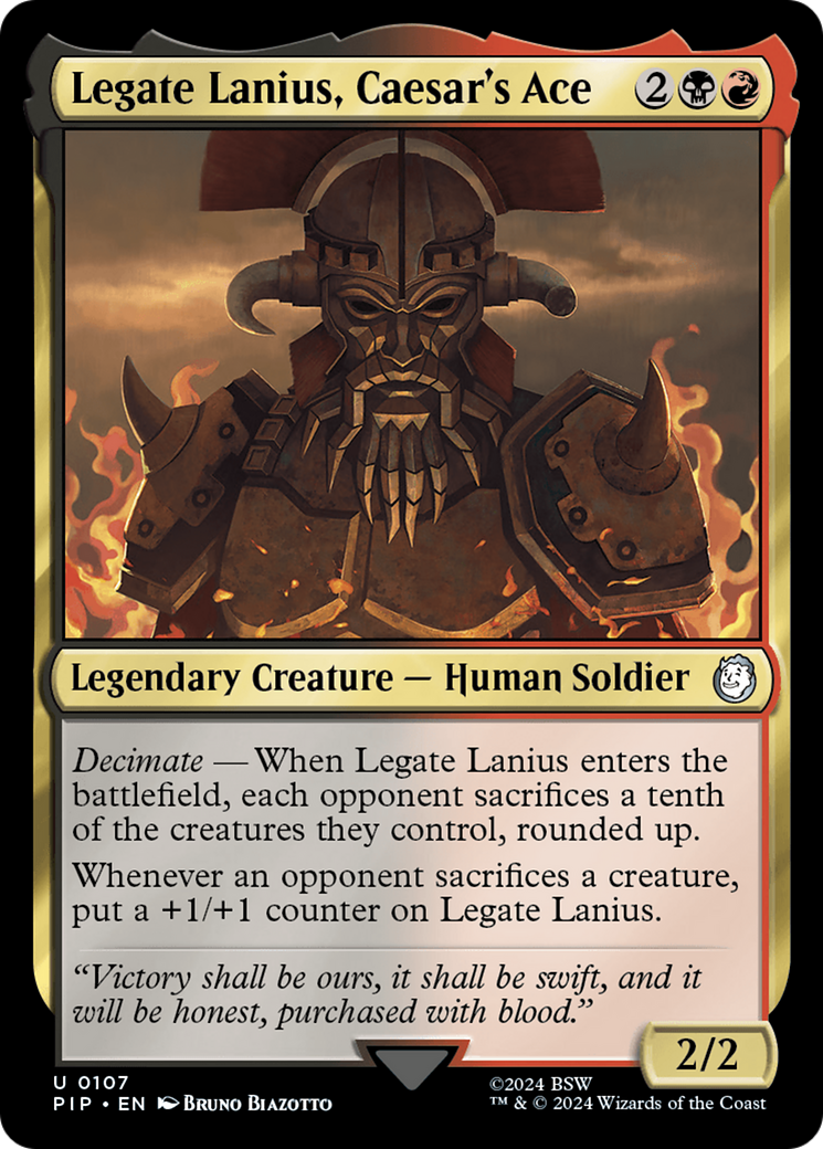 Legate Lanius, Caesar's Ace (PIP-107)  Foil - Fallout