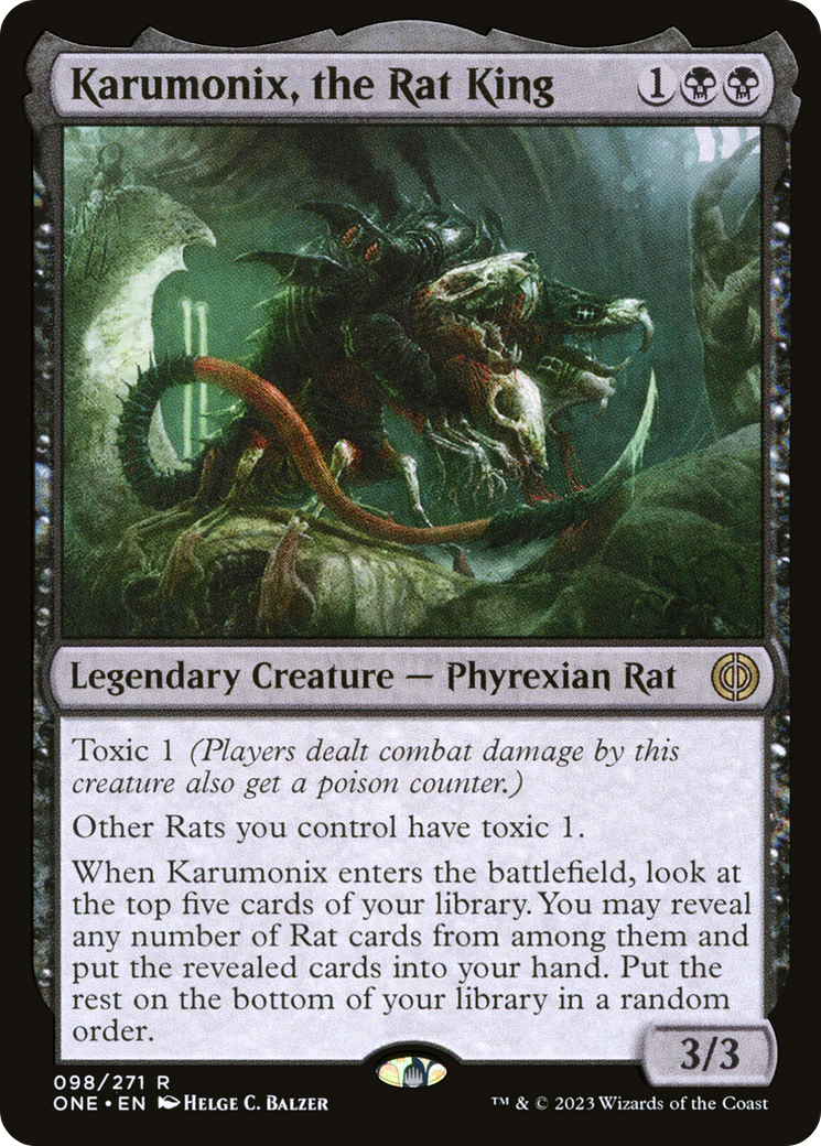 Karumonix, the Rat King (ONE-098)  Foil - Phyrexia: All Will Be One