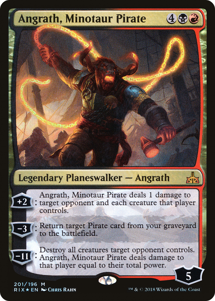 Angrath, Minotaur Pirate (RIX-201)  Foil - Rivals of Ixalan