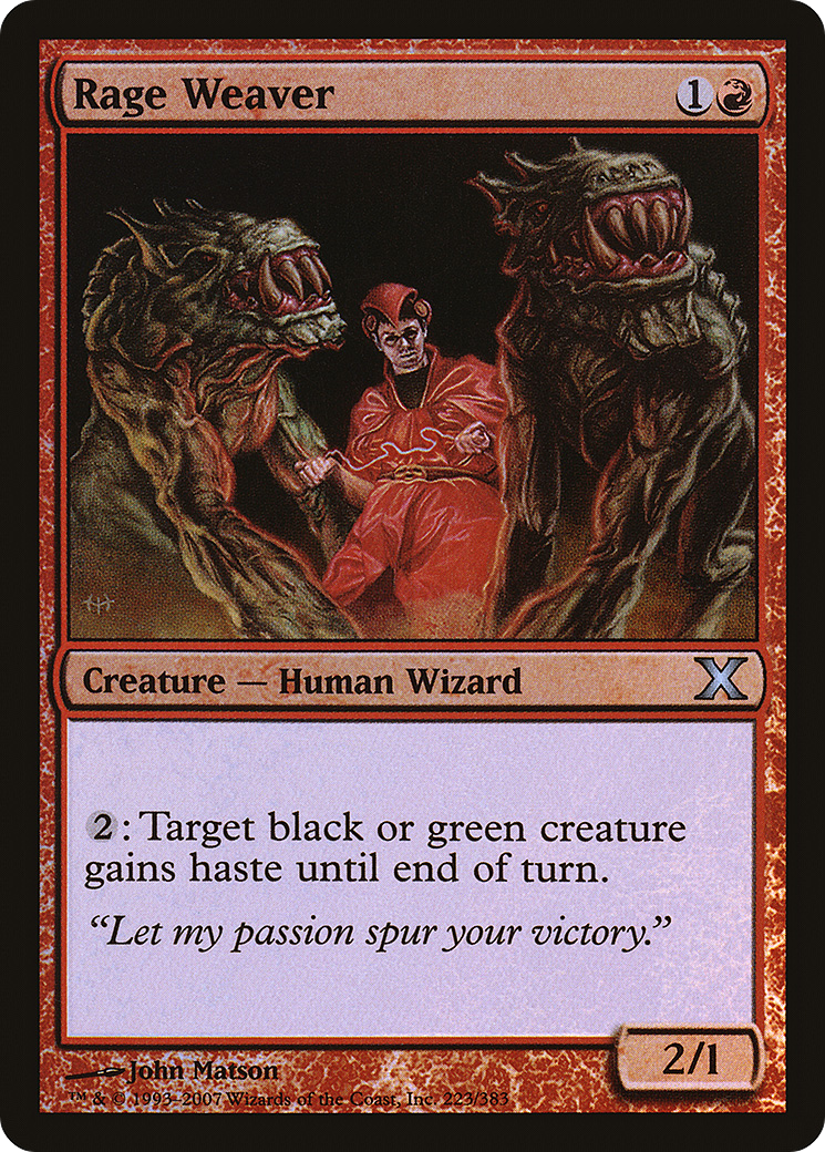 Rage Weaver (10E-223★)  Foil - Tenth Edition