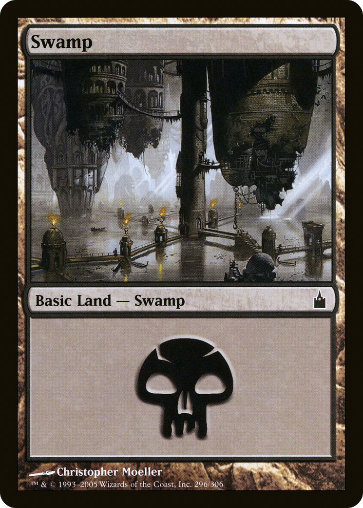 Swamp (296) (RAV-296)  Foil - Ravnica: City of Guilds