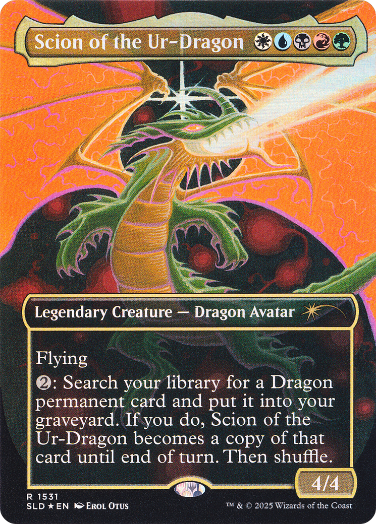 Scion of the Ur-Dragon (Rainbow Foil) (SLD-1531)  Foil - Secret Lair Drop (Borderless)