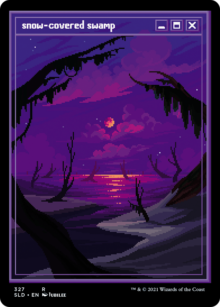 Snow-Covered Swamp (PixelSnowLands.jpg) (SLD-327)  - Secret Lair Drop