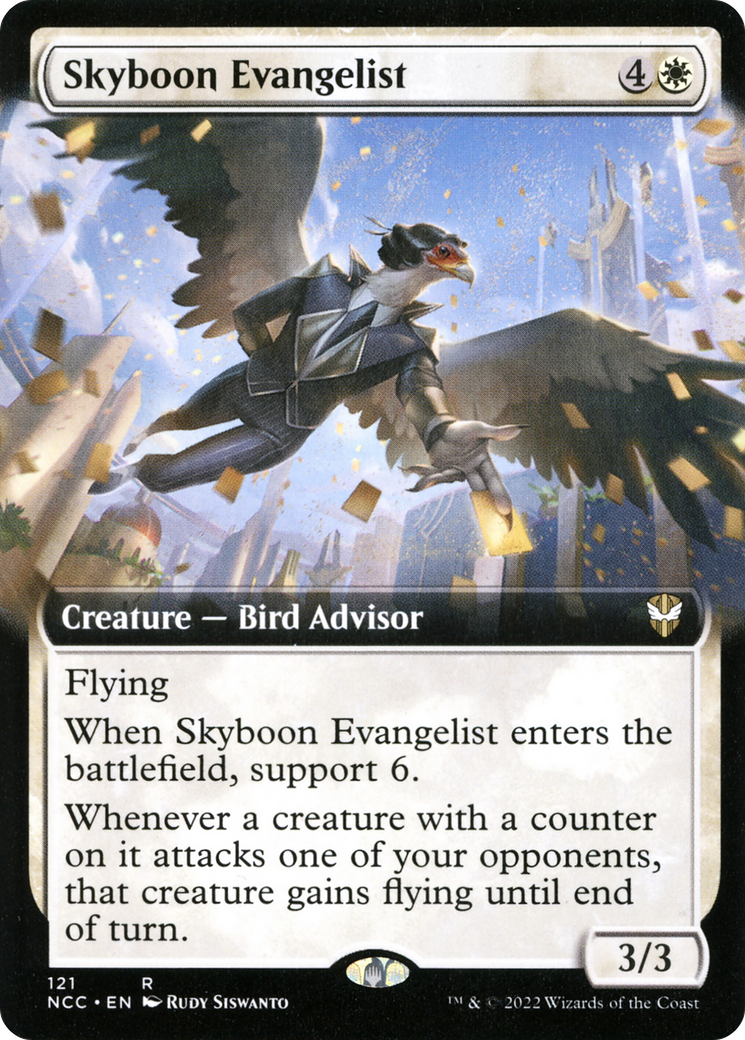Skyboon Evangelist (Extended Art) (NCC-121) - New Capenna Commander: (Extended Art)