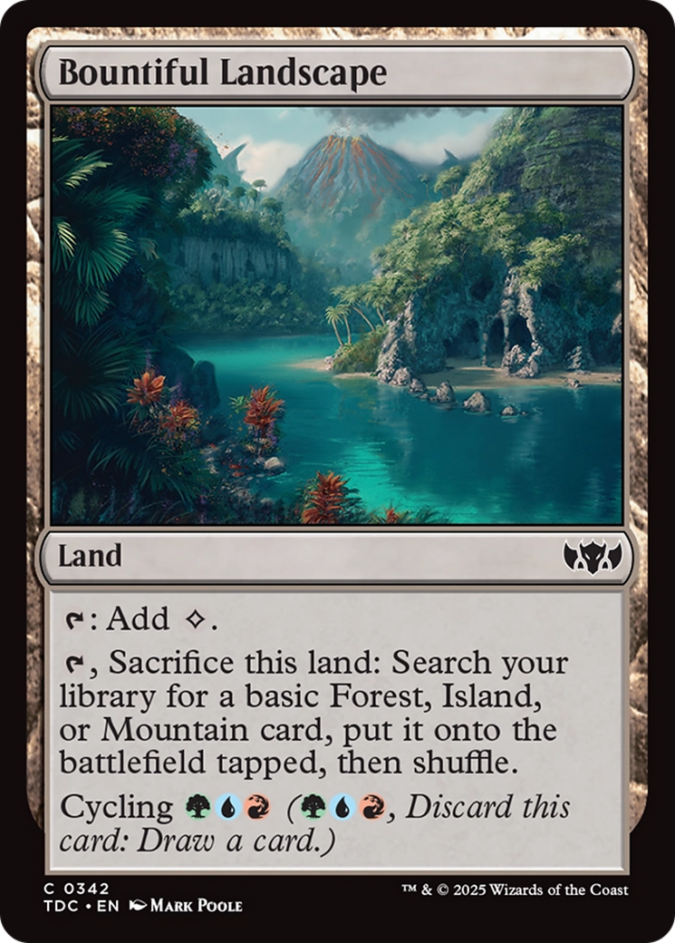 Bountiful Landscape (TDC-342) - Commander: Tarkir: Dragonstorm