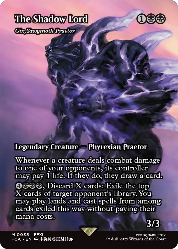 The Shadow Lord - Gix, Yawgmoth Praetor (Showcase) (FCA-035)  - FINAL FANTASY: Through the Ages / The Shadow Lord (Borderless)