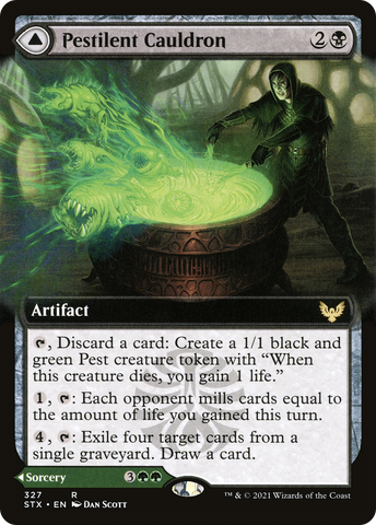 Pestilent Cauldron (Extended Art) (STX-327)  - Strixhaven: School of Mages: (Extended Art)