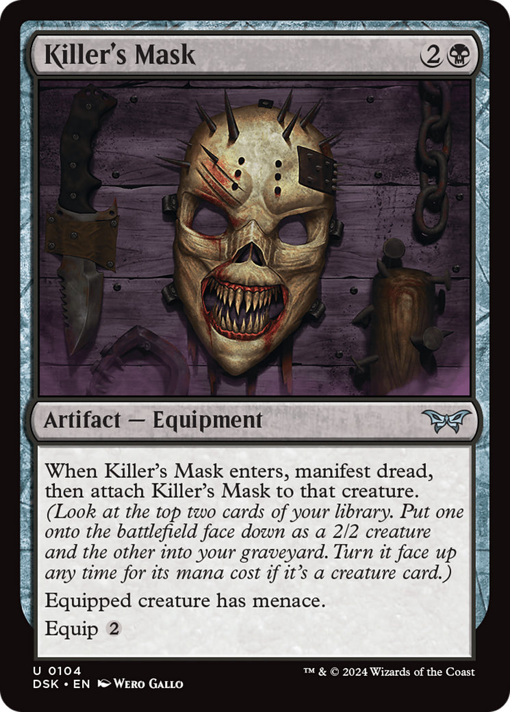 Killer's Mask (DSK-104)  Foil - Duskmourn: House of Horror