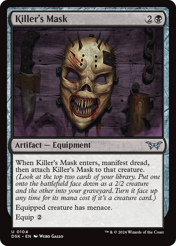 Killer's Mask (DSK-104)  Foil - Duskmourn: House of Horror