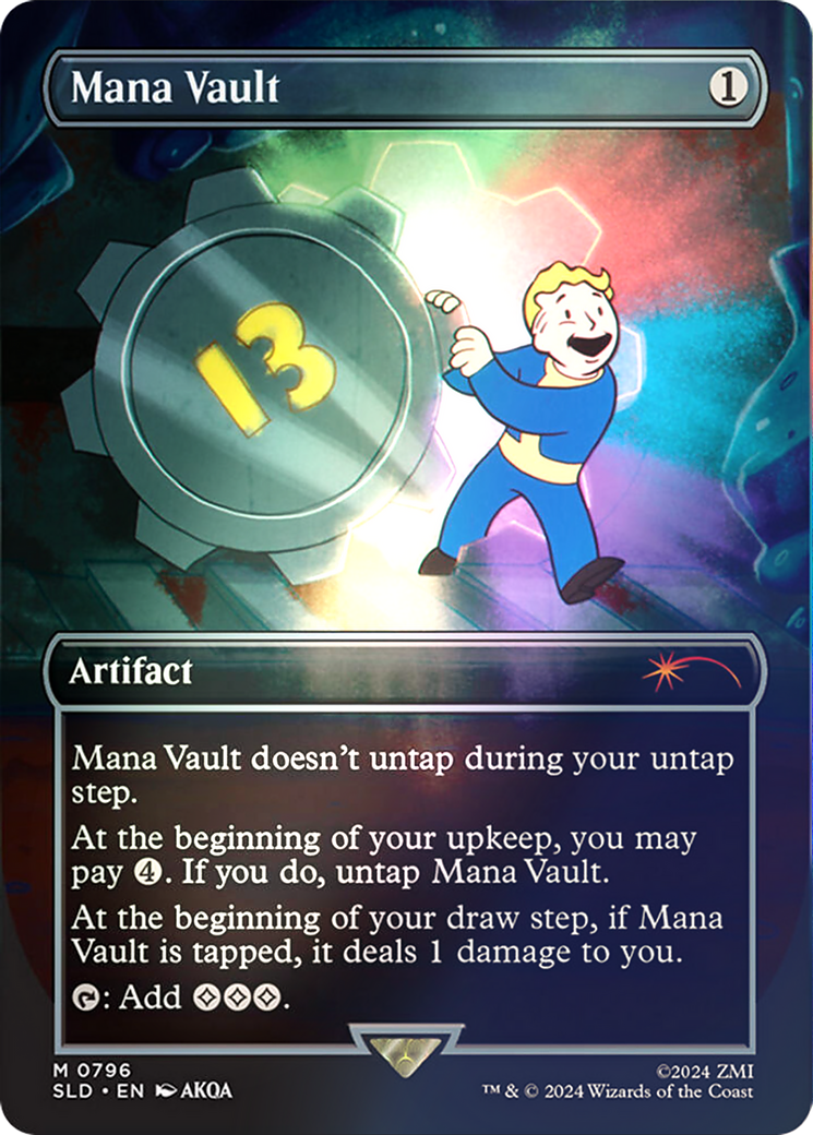 Mana Vault (Rainbow Foil) (SLD-796★) - Secret Lair Drop (Borderless) Foil