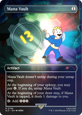 Mana Vault (Rainbow Foil) (SLD-796★) - Secret Lair Drop (Borderless) Foil